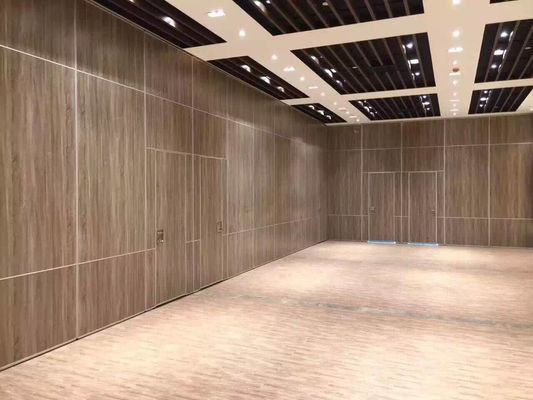 Buy Sliding Acoustic Wall Panels , Office Great Hall Wooden Partition Wall For Office online manufacture