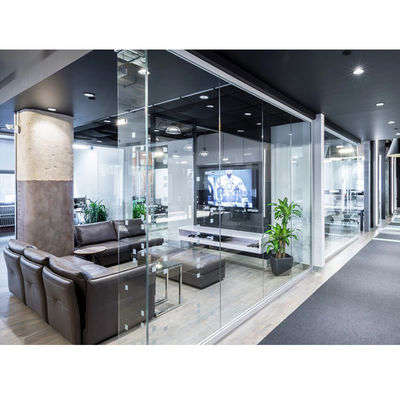 Buy Modular and Pre-assemble Installation 100mm Soundproof Glass Partition Wall for Productive Work Environment online manufacture