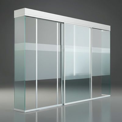 Buy Sliding Single Glazed Frame Office Glass Partition Wall For Exhibition Centers online manufacture