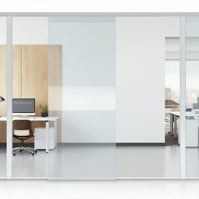Buy Double Movable Walls paper Office Glass Partition Wall For Soundproof Sliding online manufacture