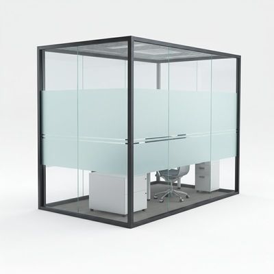 Good price Office Double Glazed Glass Partition Wall Soundproof Demountable online