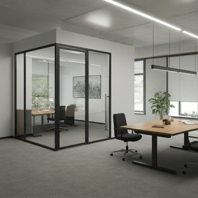 Buy Aluminium Profile with Double Glazed glass partitions systems for offices online manufacture