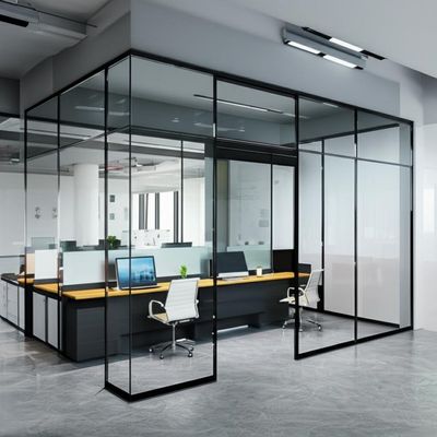 Good price Single Glazed Aluminium Frame Glass Partition Wall with 30-42dB Sound Insulation and Customizable Design for Sturdy Durable Office Use online