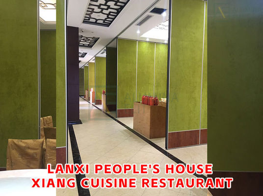 Good price Aluminum Alloy Frame Operable Partition Wall System with Stc Rating 42-56dB and Fabric Surface Finishing online