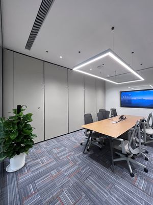 Aluminium Steel Framed Conference Room Movable Partitions With Freely Oscillating Panels