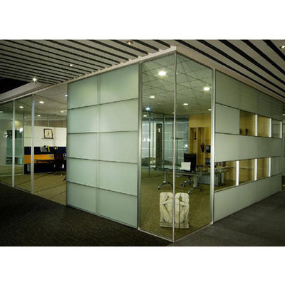 Modular Tempered Full Height Glass Partition Wall For Office Fit