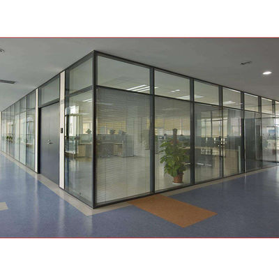 Soundproof Meeting Room Glass Partition Aluminium Frame OEM ODM Service