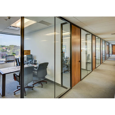 Good price Folding Interior Glass Office Partitions , Meeting Room Glass Partition With Door online