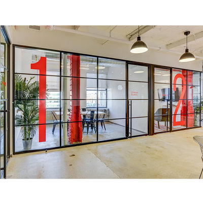 quality Single Glazed Office Glass Partition Wall Room Partitions For Meeting Room factory
