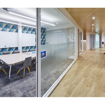 Good price Conference Center Office Glass Partition Wall Single Glazed For Aluminum Frame online