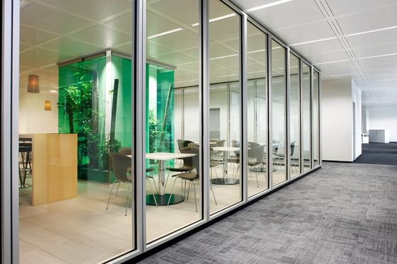 Good price Soundproof Fireproof Tempered Glass Partition Wall Aluminium Frame online