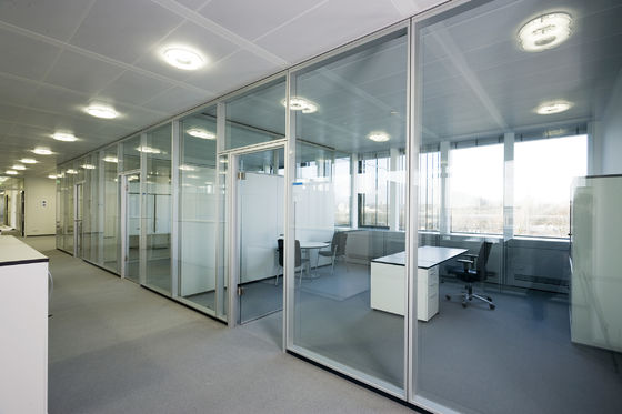 Good price Soundproof Office Glass Partition Wall Aluminium Frame With Panoramic online