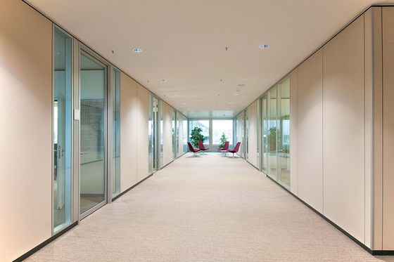 AE Glass Sliding Partition Walls , Office Frameless Folding Glass Walls
