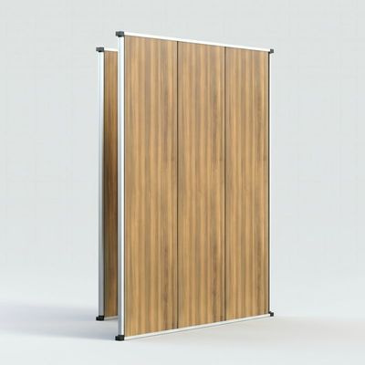 Flexible Fold Away Partition Walls ,  Sound Proof Aluminium Partition With Wooden Finish
