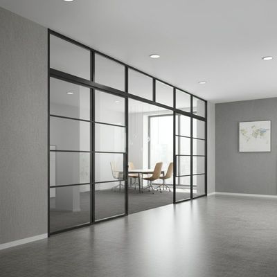 Good price Aluminium Frame Sliding Double Office Glass Partition Wall For Conference Rooms online