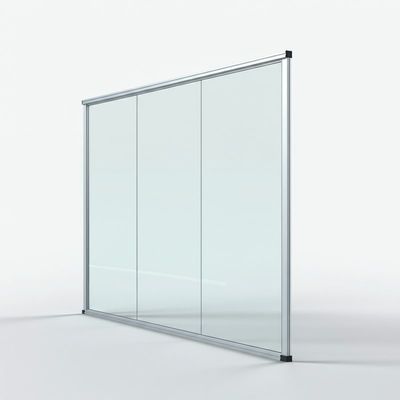 Good price Aluminum Soliding Office Glass Partition Wall Top Supported For Single Glazed online