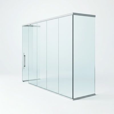 Straight Shape Double glazed Office Glass Partition Wall For Conference Room