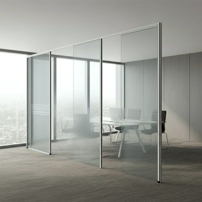 quality Highly Stable Office Glass Partition Wall for workspace with art glass finish factory