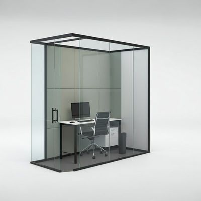 quality Stylish and Durable 100mm Office Glass Partition Wall for Modern Workplaces factory