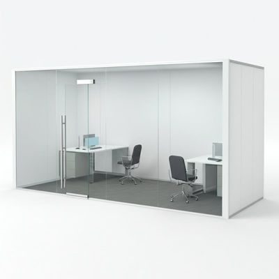 Full View Glass Office Partition Walls Aluminum Frame Glass Fixed Partition Wall