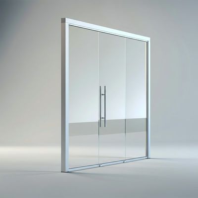 Aluminum Frame Full View Single Glazed Glass Partition Wall for Modern Offices