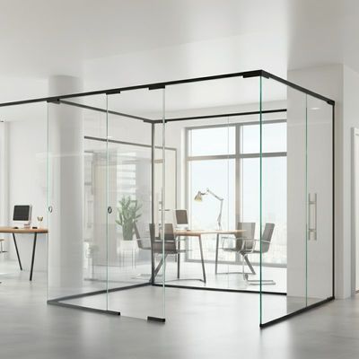 Tempered Panoramic Office Glass Partition Wall For Foldable Divider