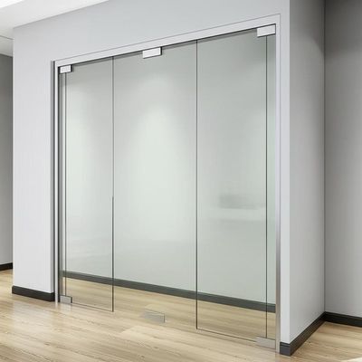 Good price Single Glazed Aluminium Frame Glass Partition Wall with Sound Insulation 30-42dB and Top Supported Manually Operated Design online