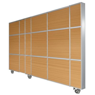 Good price Customized Wooden Acoustic Partition Wall with 56dB Sound Insulation and 304 Stainless Steel Rollers online